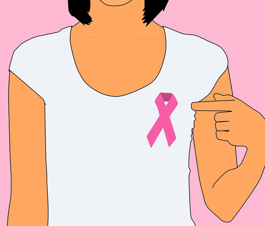 Image montrant le ruban rose symbole de la lutte contre le cancer du sein pour la présentation des formations courtes sur le thème de la kinésithérapie vasculaire et le traitement des cicatrices.